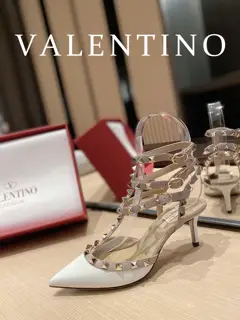 Valentino classic strappy rivet pointed stiletto sandals high heels