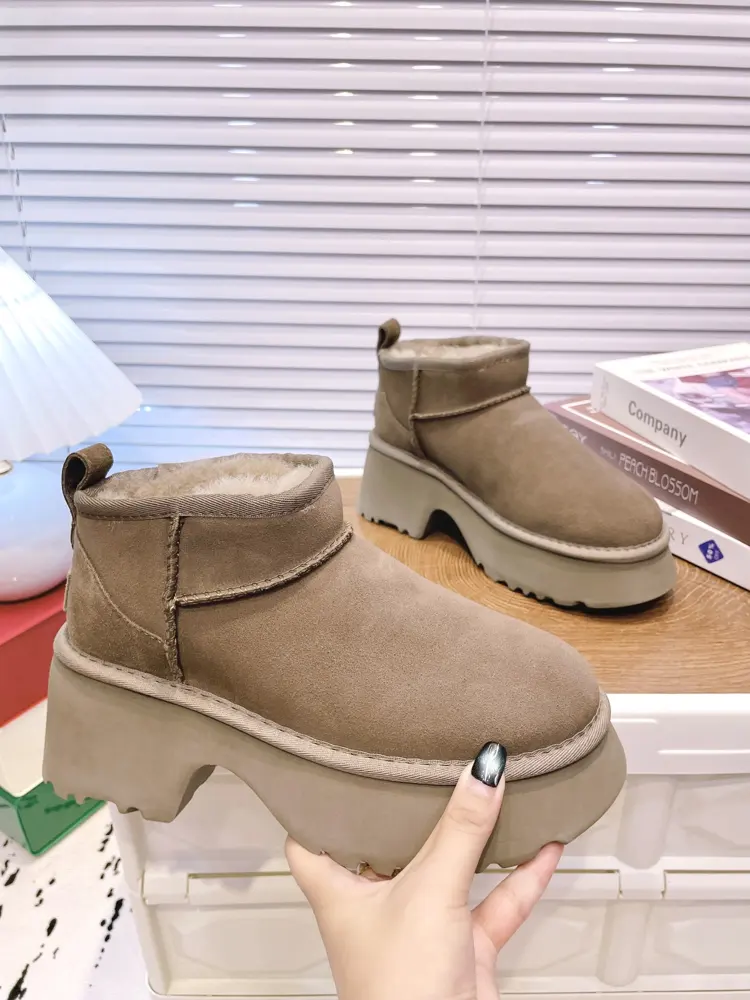 UGG new women’s comfortable and fashionable thick-soled mermaid wedge-heeled short boots 1158311
