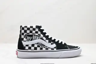 Vans checkerboard embroidered LOGO high-top sneakers VN0A38GEUPV