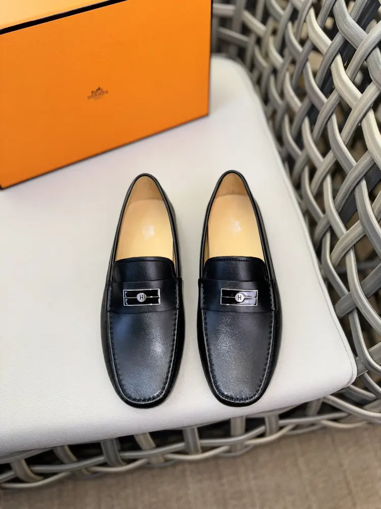 Hermès high-end men’s driving shoes/loafers|Selected original imported cowhide|Thick and