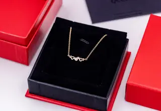 Qeelin mini diamond three-gourd necklace