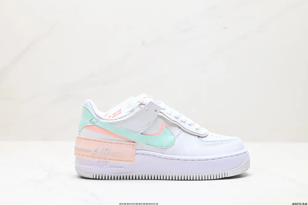 Nike WMNS Air Force 1 Shadow Macaron Military Air Force One Light Incremental High and Low CL0919-117