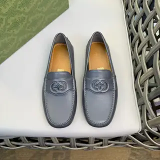 Gucci Loafers|Top quality|Original Double G embossed cowhide fabric|Inner lining and