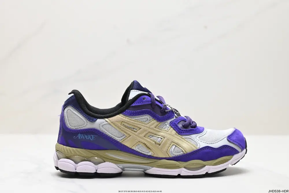 ASICS breathable mesh upper with some synthetic leather material uses the new AHAR+ rubber 1201A850-020