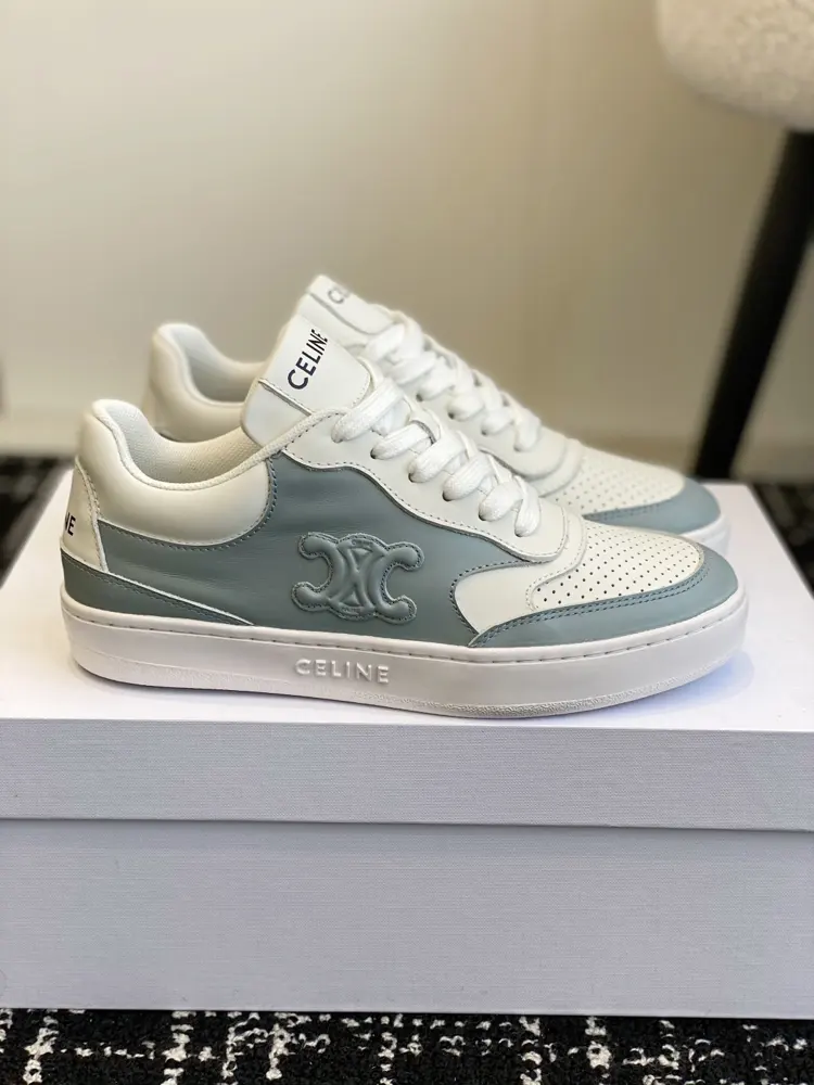 Celine white shoes Thick-soled loafers with CELINE logo embossed on the back and sides