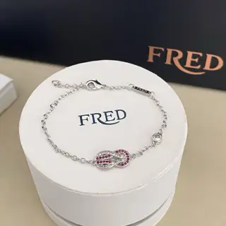 FRED pink diamond horseshoe clasp bracelet