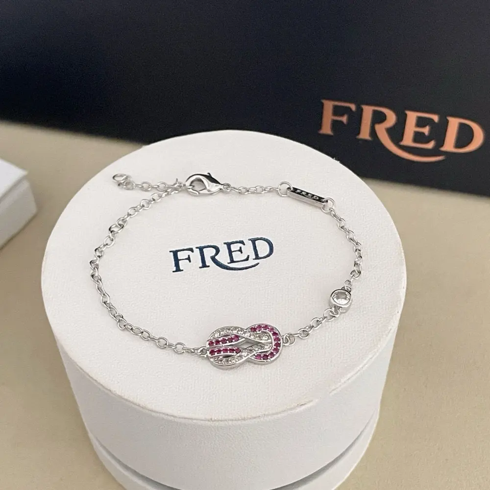 FRED pink diamond horseshoe clasp bracelet