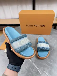 Louis Vuitton Straw Slippers New Arrivals
