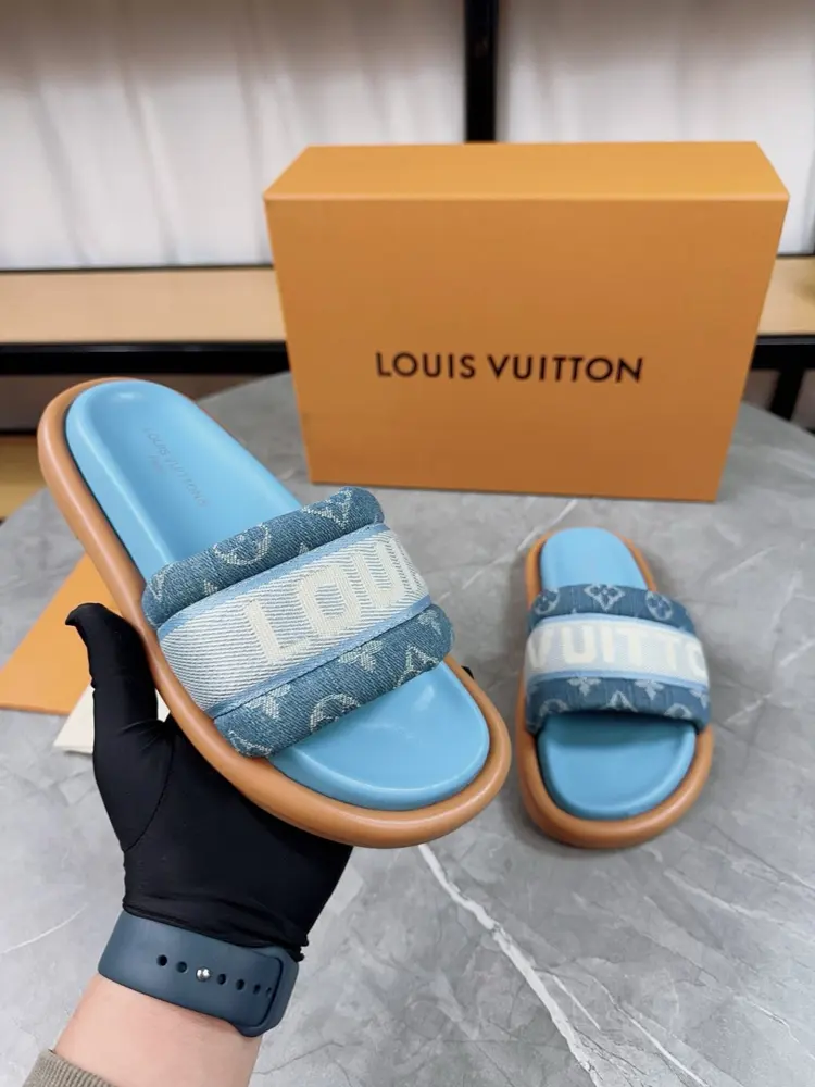 Louis Vuitton Straw Slippers New Arrivals