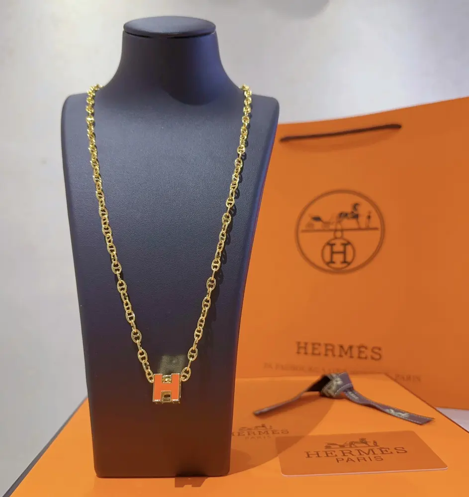 HERMES necklace H series jewelry imported and customized. High-end chain classic match new