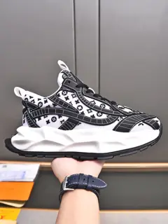 Louis Vuitton sneakers imported mesh with high-tech glue dripping technology cowhide