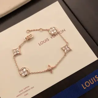 Van Cleef & Arpels White Mother-of-Pearl Flower Bracelet