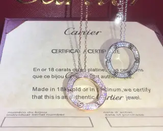 Cartier classic LOVE starry sky ring necklace [Lightning] original one-to-one custom-made