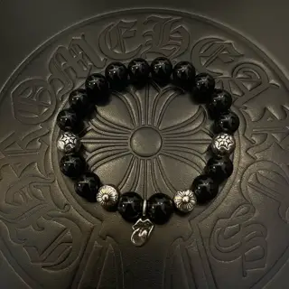 Chrome Hearts Classic Retro Multi-element Black Agate Bracelet