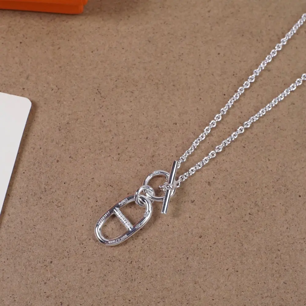 [Hermès pig nose necklace] Z 3750
