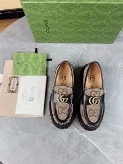 Gucci Double GG Grooved Thick-soled Loafers. Original 1:1 creation. Superb quality