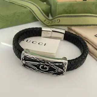 Gucci leather bracelet double G bracelet Fashion simple style double G original bracelet