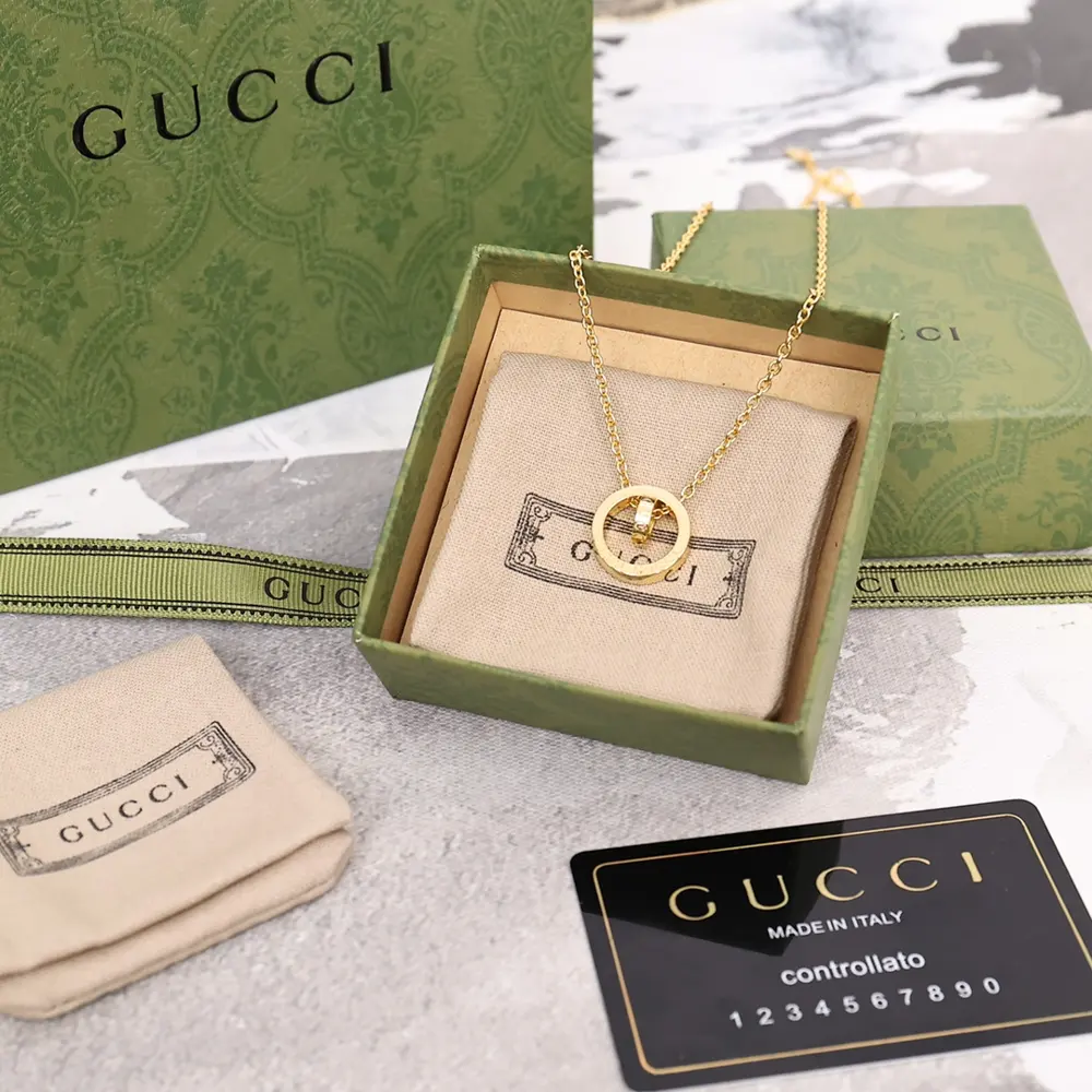 Gucci gold double G necklace