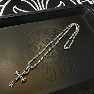 Chrome Hearts Classic Vintage Diamond Cross Necklace Cross Pendant