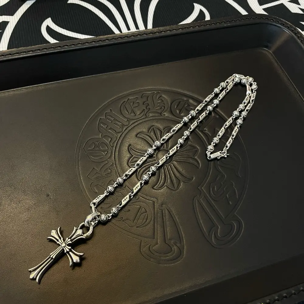 Chrome Hearts Classic Vintage Diamond Cross Necklace Cross Pendant