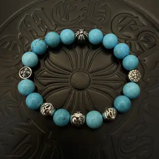 Chrome Hearts classic retro multi-element blue turquoise bracelet