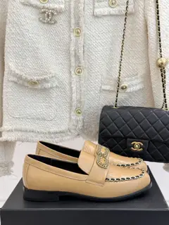 Chanel Double C Chain Buckle Loafers