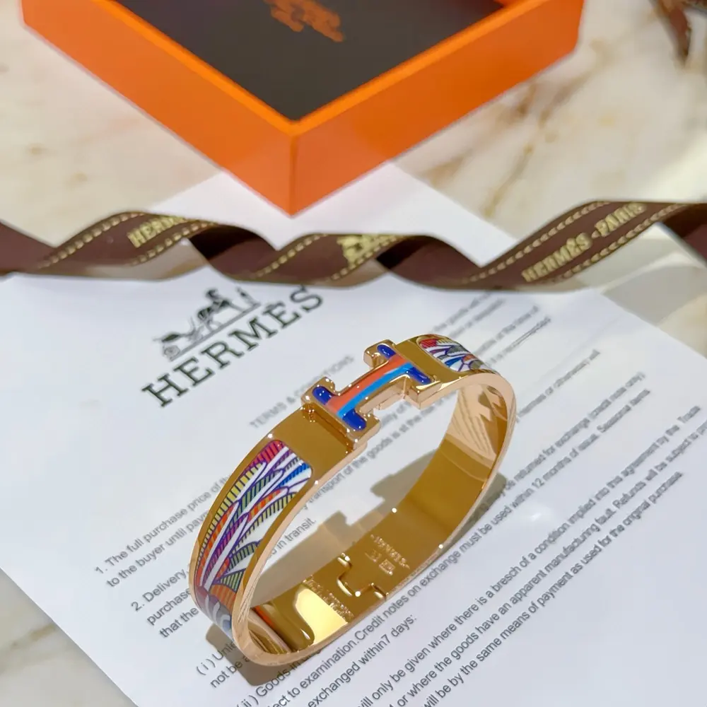 Hermes bracelet v gold original custom Hermes bracelet enamel craftsmanship is too