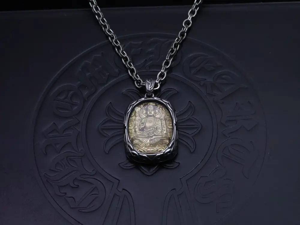 Chrome hearts Chrome Hearts Letter Chain Dark [Letter Riot] Original etched letter