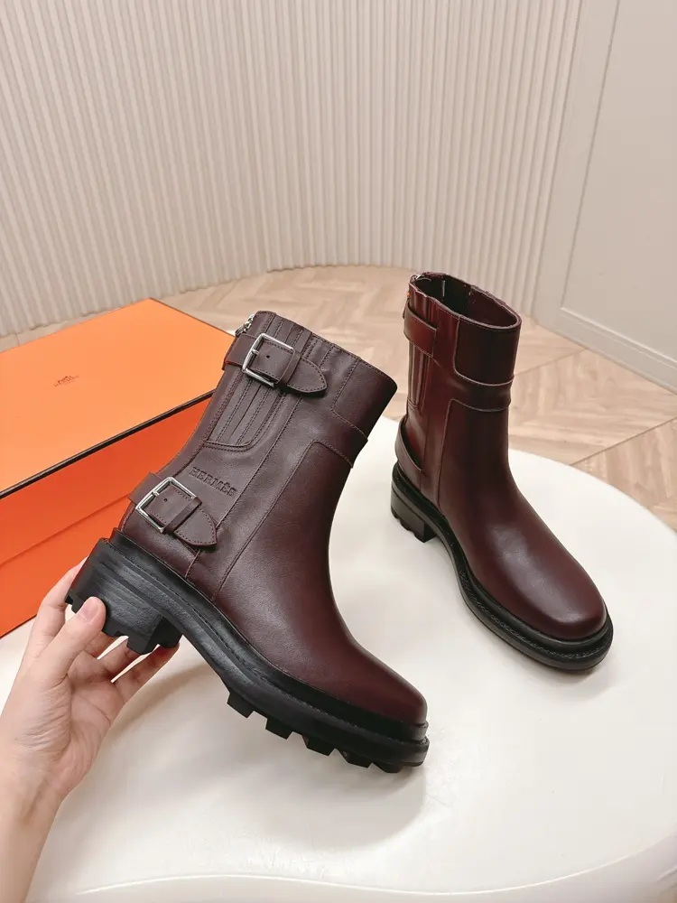 Hermès thick-soled Chelsea short boots Martin boots are handsome