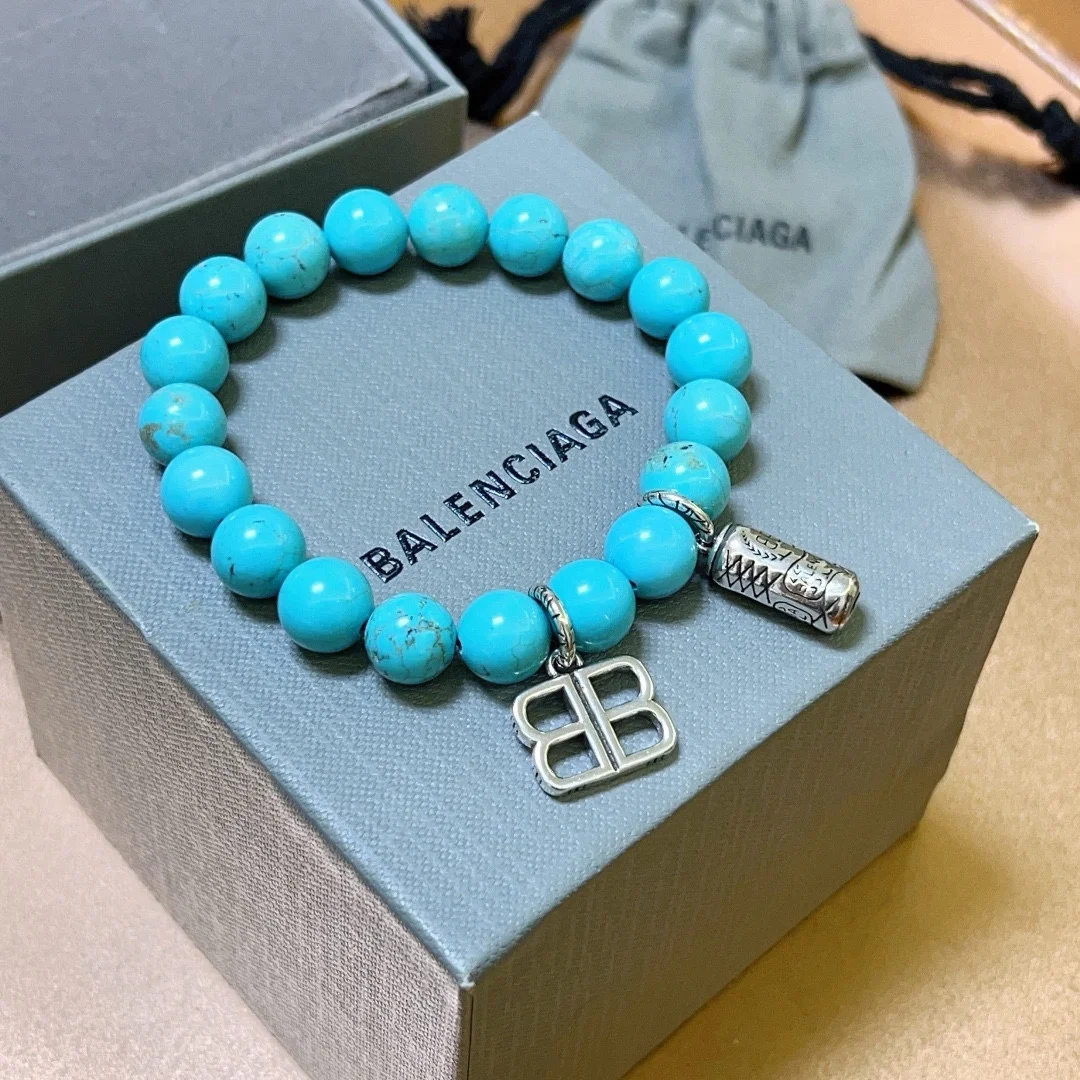 Balenciaga natural turquoise bracelet