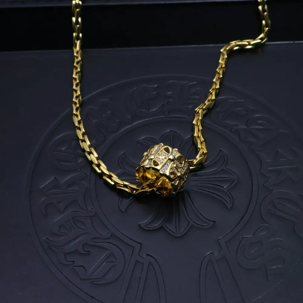 Chrome Hearts handmade craftsmanship Gold classic best-selling necklace