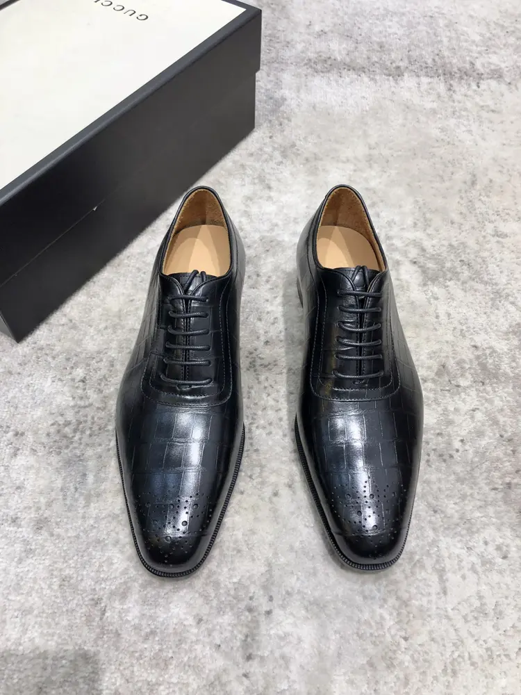 GUCCI Classic Oxford Men’s Business Formal Leather Shoes Classic Style Ultimate Art The