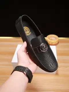 Versace crocodile leather men’s casual high-end loafers