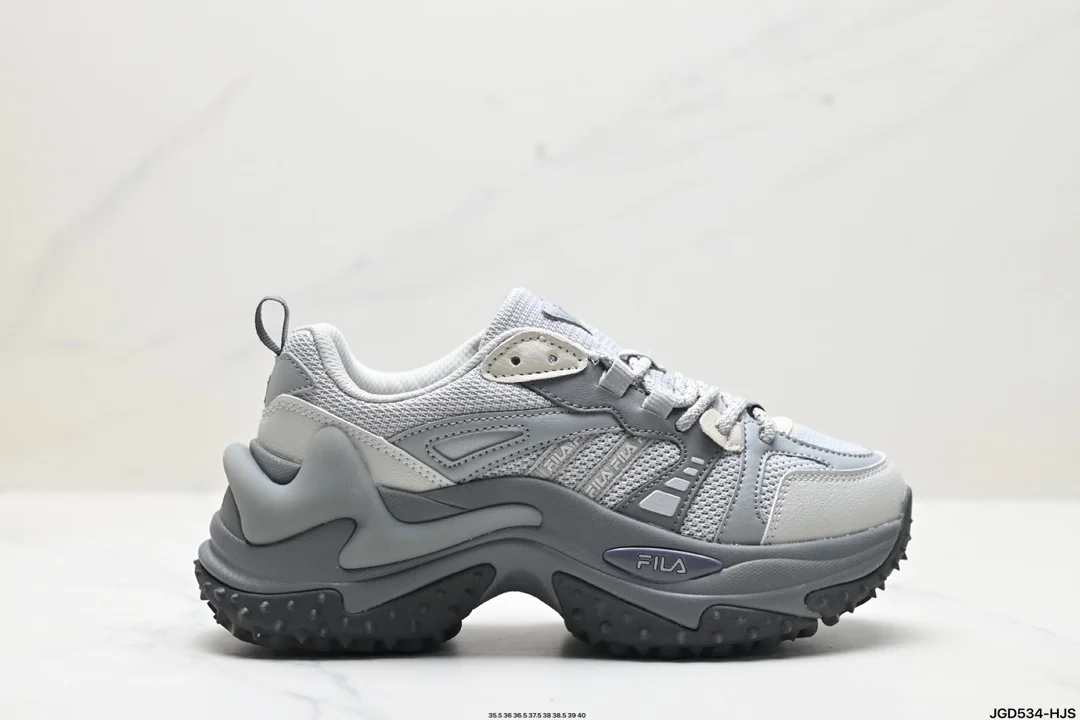 FILA Fishbone 3.0 Mesh Leather Comfortable and Versatile Thick-soled Low-top Comfortable F12W411105FSW