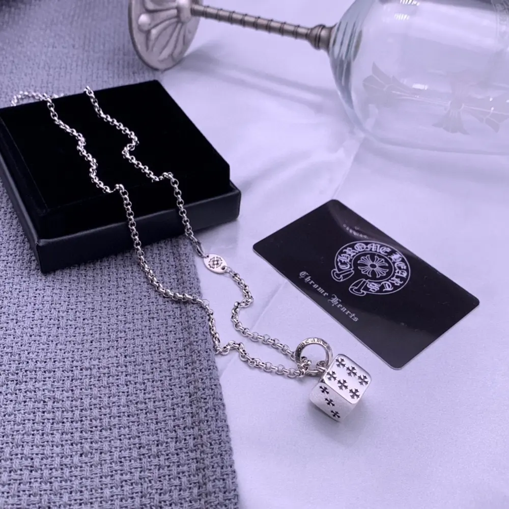 Chrome Hearts dice necklace