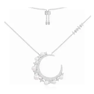Apm monaco One Thousand and One Nights Stars and Moon Pearl Necklace