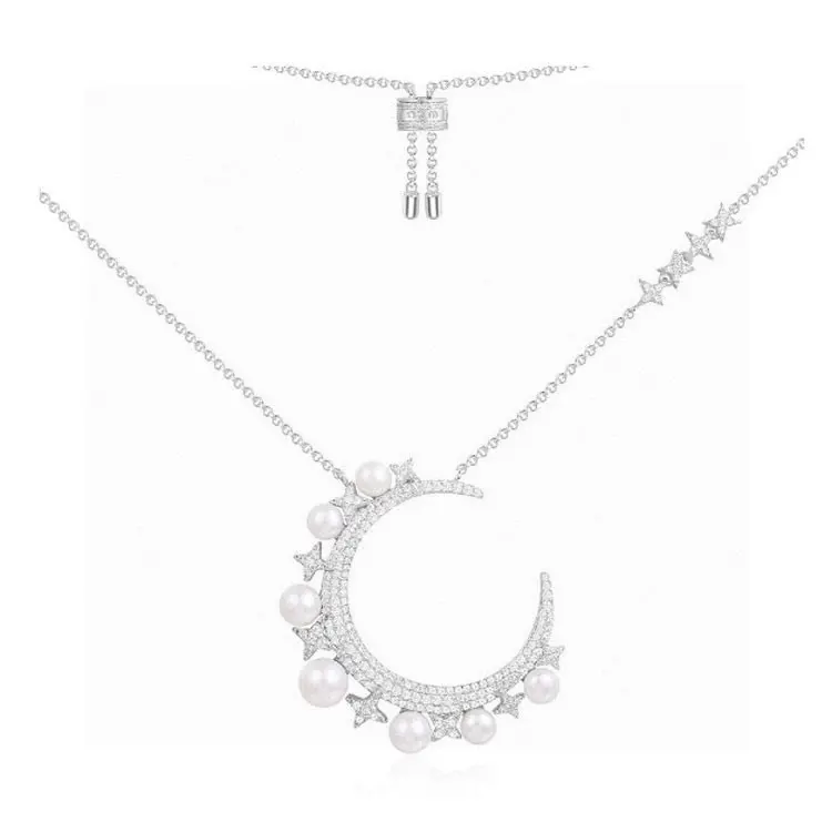 Apm monaco One Thousand and One Nights Stars and Moon Pearl Necklace