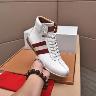 Bally high top shoes. The upper