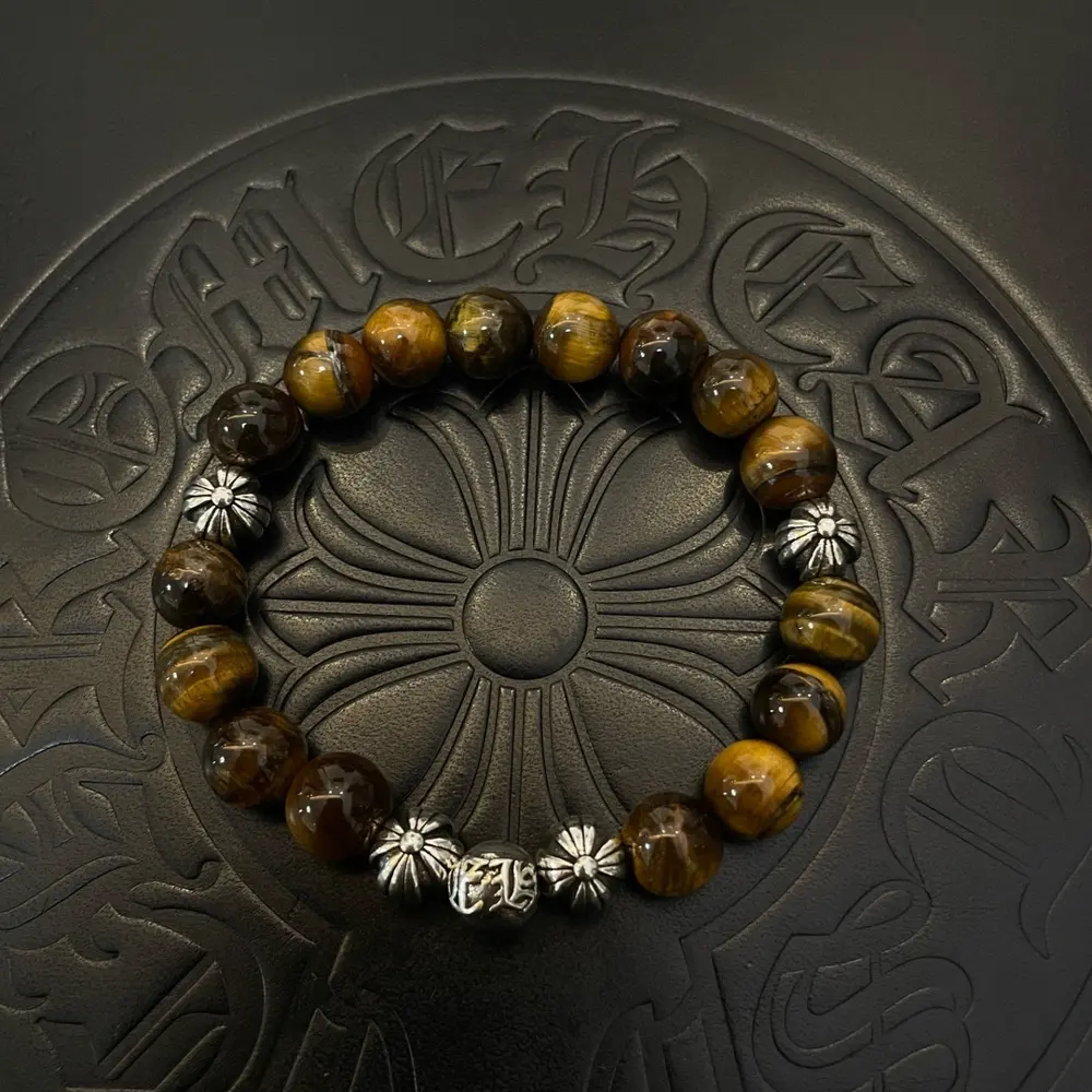Chrome Hearts classic retro multi-element tiger eye stone bracelet
