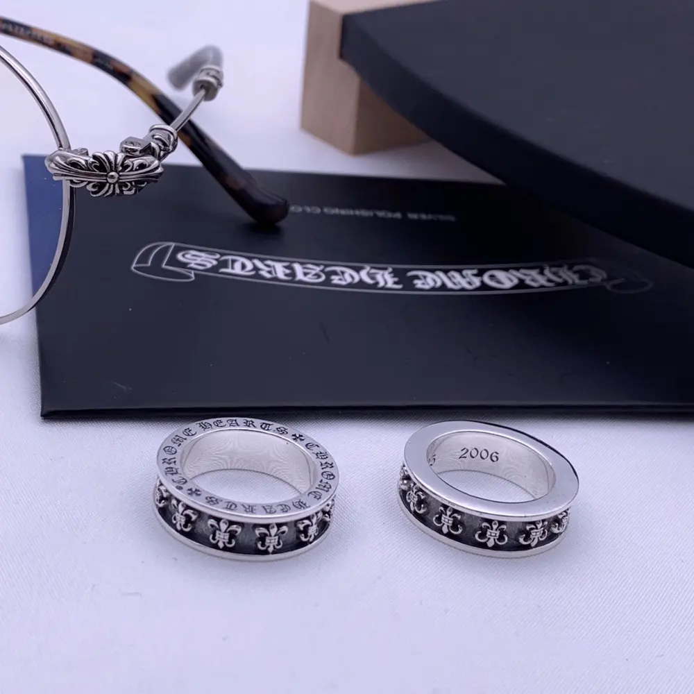 Chrome Hearts Scout Flower Ring Trendy Retro Anchor Ring
