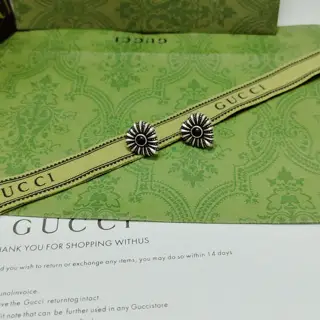 Gucci’s new enlarged shape is complemented by romantic motifs such as hearts and flowers