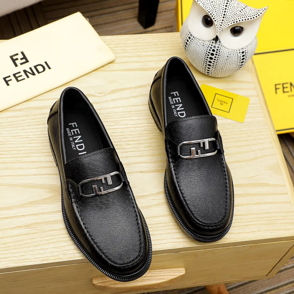 FENDI men’s formal leather shoes Classic series not to be missed The