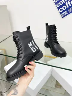 Dior. Classic Martin boots. MISS DIOR 5D printing effect. cowhide. Sheepskin lining. Size