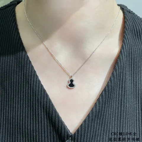 Qeelin Kirin Mini Black Gourd Necklace