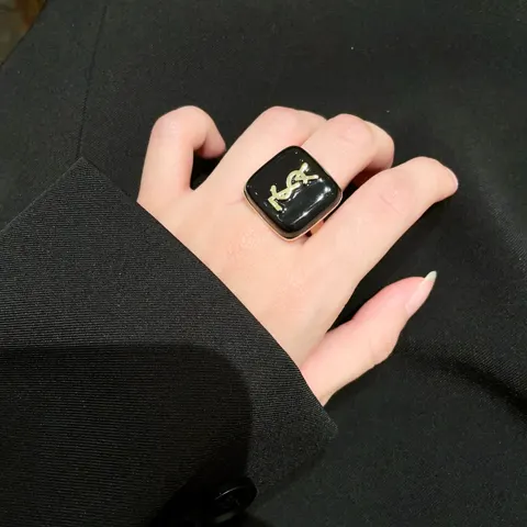 Yves Saint Laurent square letter ring