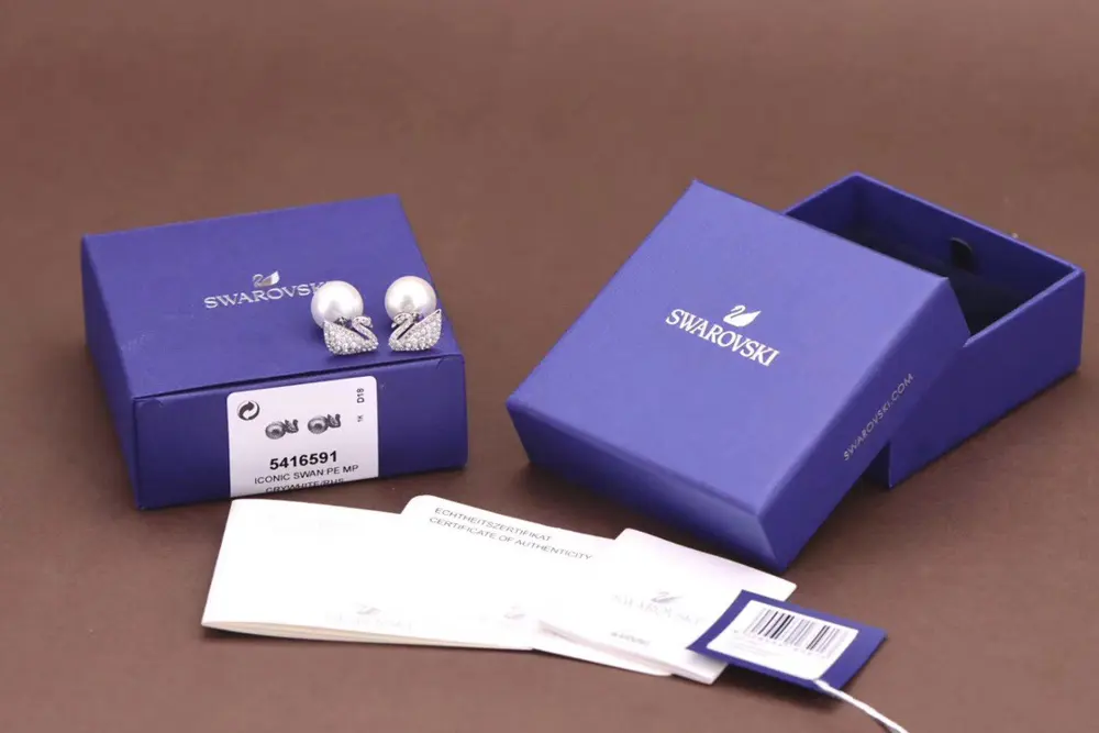 Swarovski Classic Pearl Swan Earrings