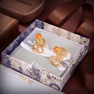 Dior earrings new models are on sale at the counter. They are so beautiful