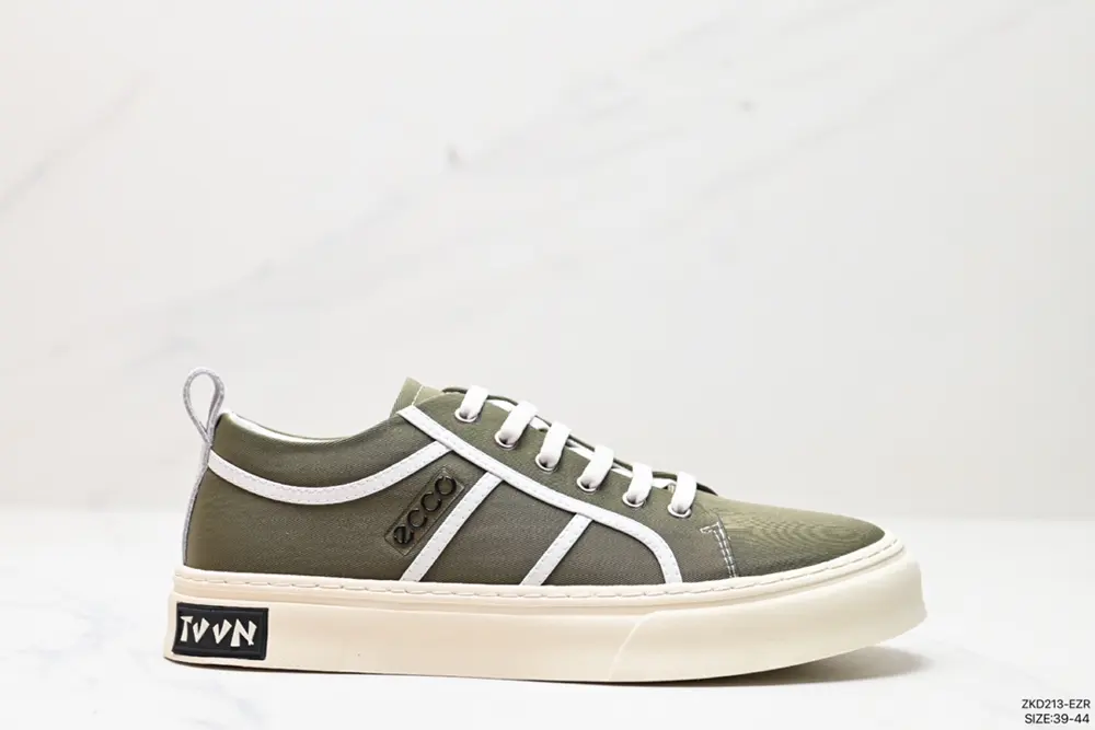 ECCO Adopt breathable imported canvas upper material#Lightweight non-slip rubber sole#