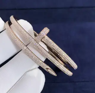 Cartier nail new double layer diamond bracelet Cartier classic masterpiece