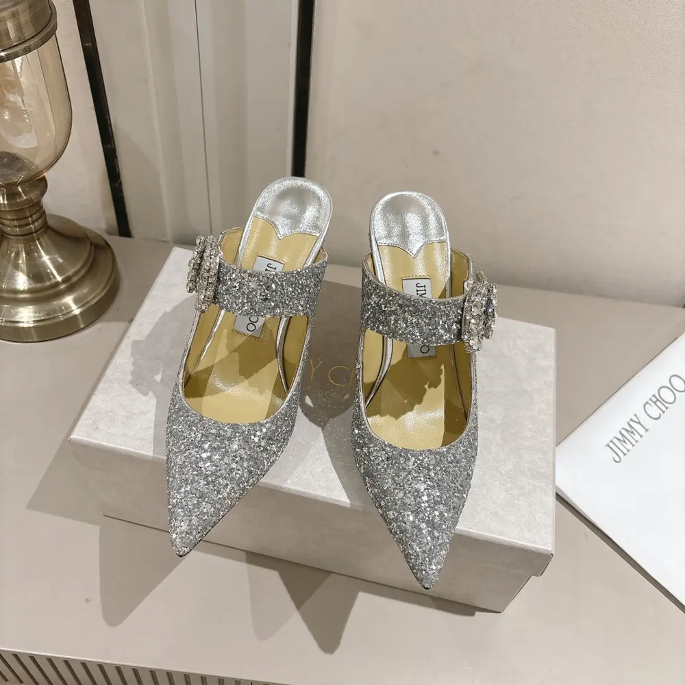 JIMMY CHOO D-buckle rhinestone model